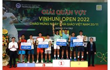 Công đoàn Trường Đại học Vinh chủ trì tổ chức thành công Giải quần vợt Trường Đại học Vinh mở rộng 