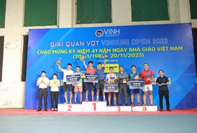  Công đoàn Trường Đại học Vinh chủ trì tổ chức Giải quần vợt VinhUni Open 2023 thành công tốt đẹp